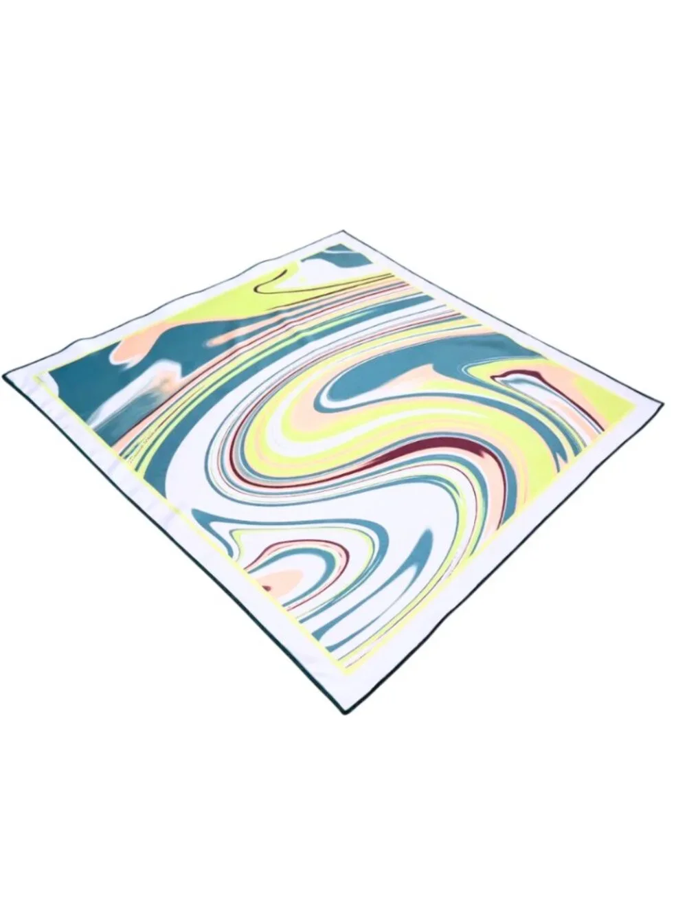 Abstract Marble Swirl Square Scarf 48x48cm | Custom Design Bandana Neckerchief